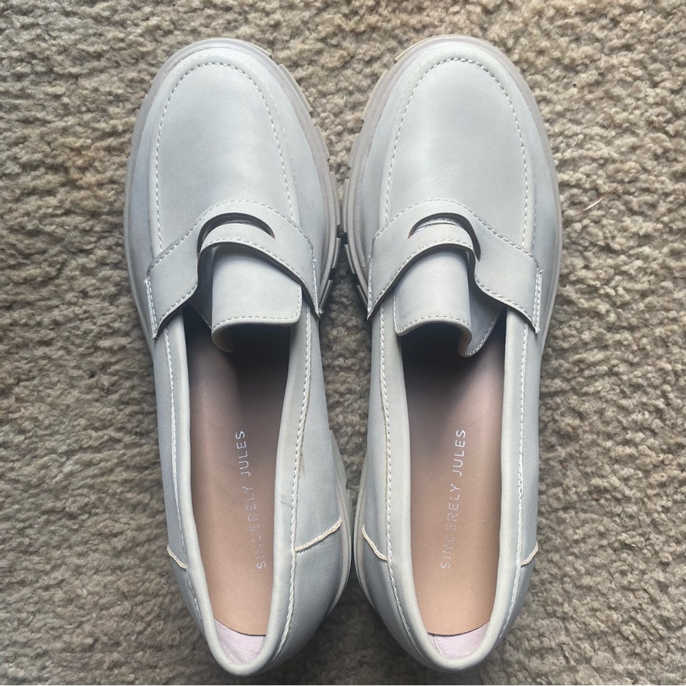 Sincerely Jules‎ Gray Flats Minimalist Slip-On Loafers